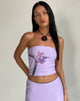 immagine di Shae Bandeau Top in Lilac Flower Placement