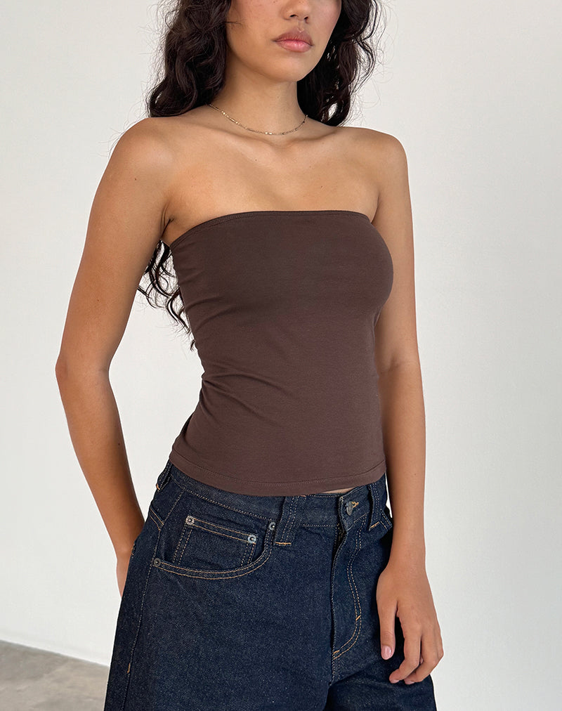 Reggiseno a fascia Shaelo in mogano profondo