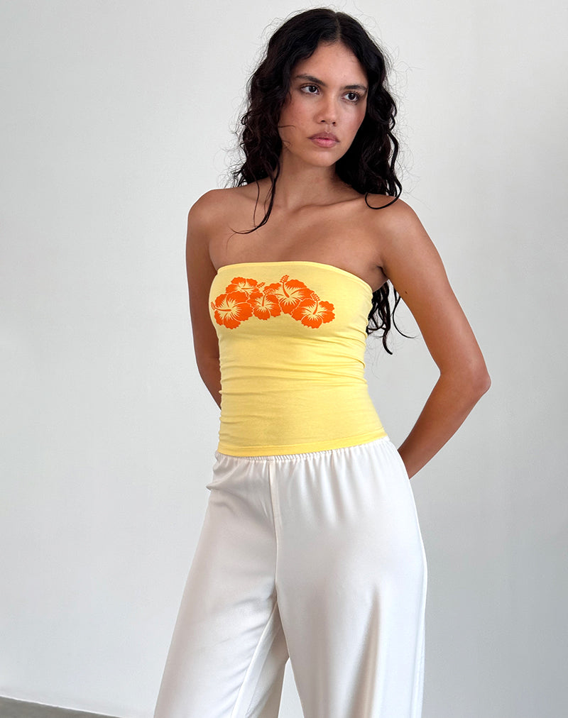 Immagine di Shaelo Bandeau Top in Lemonade Orange Hisbiscus
