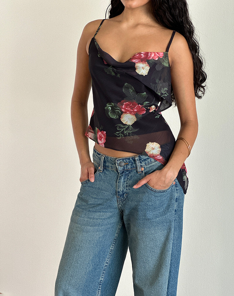 Top Shahira in Renaissance Rose Black
