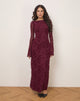 Immagine di Shaleed Abito in fiore botanico Maroon