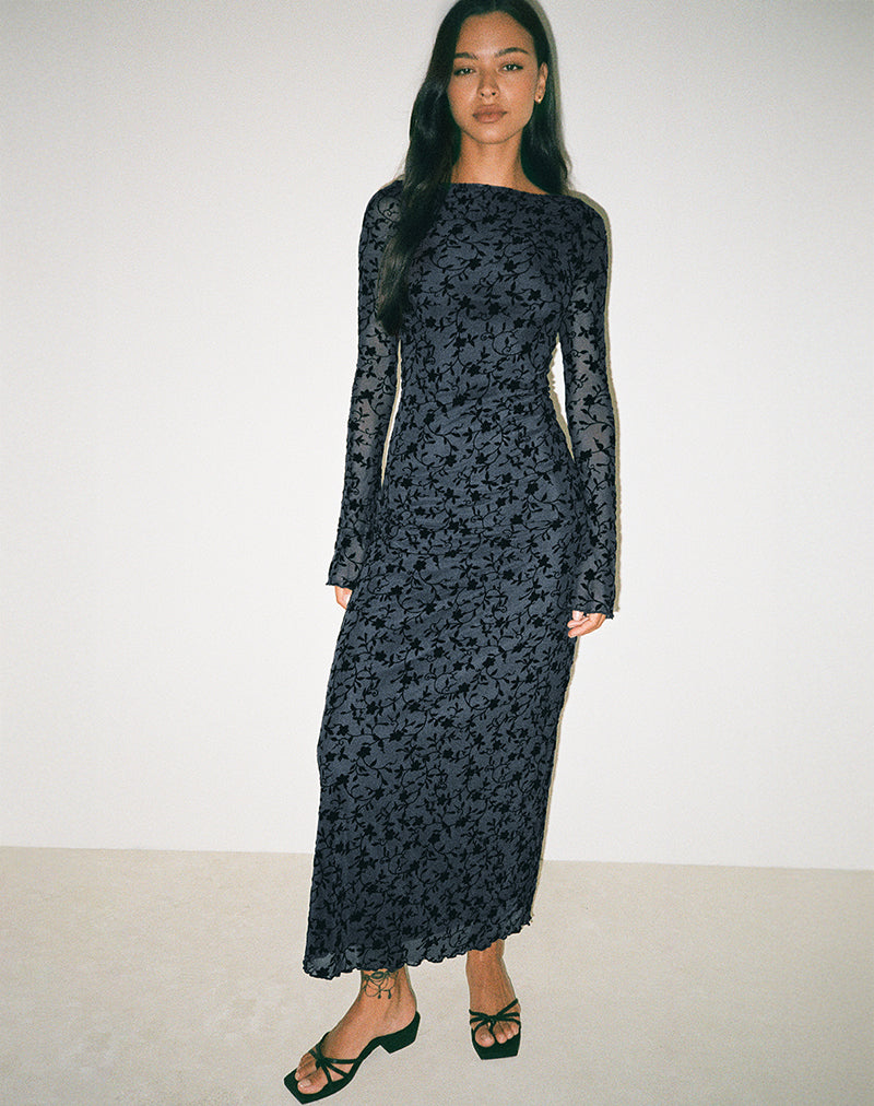 Immagine di Shaleed Maxi Dress in Pretty Petal Flock Navy