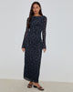 Immagine di Shaleed Maxi Dress in Pretty Petal Flock Navy