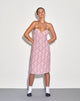 Immagine di Sharon Midi Dress in Blush Red Ditsy Floral