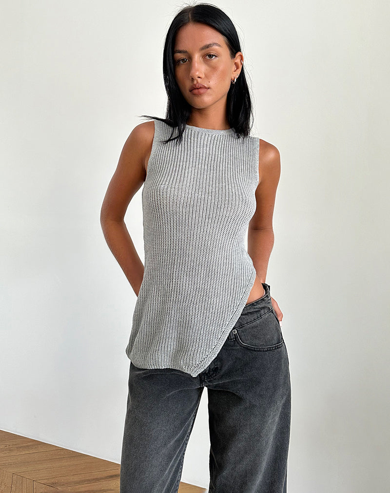 Canotta Shartina in maglia grigia