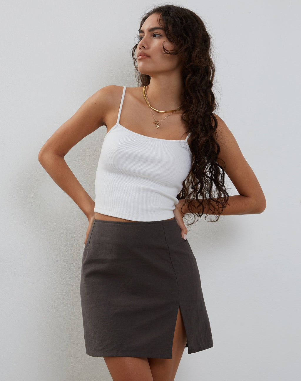 Minigonna Sheny in grigio antracite