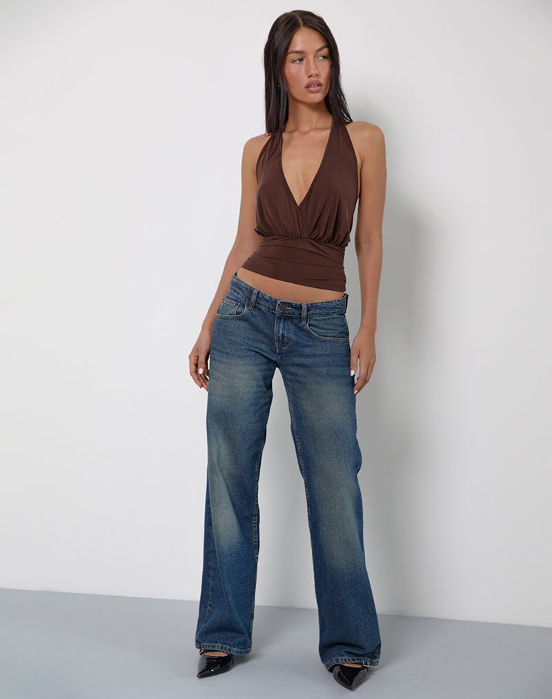 Immagine di Sherlyn Halter Top in cioccolato amaro