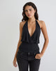 Immagine di Sherlyn Halter Top in Cupro Nero