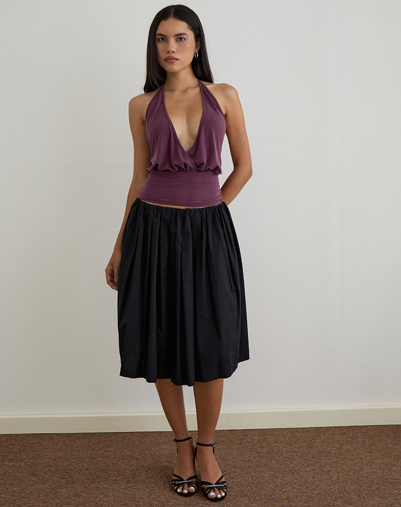Top Sherlyn in cupro viola intenso