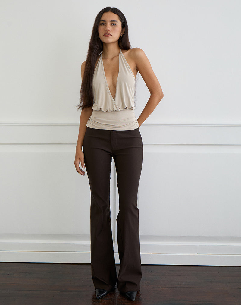 Immagine di Sherlyn Halter Top in Cupro Oatmilk