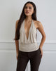 Immagine di Sherlyn Halter Top in Cupro Oatmilk