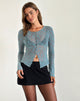 Immagine di Shia Cardigan in Grunge Floral Blue Grey