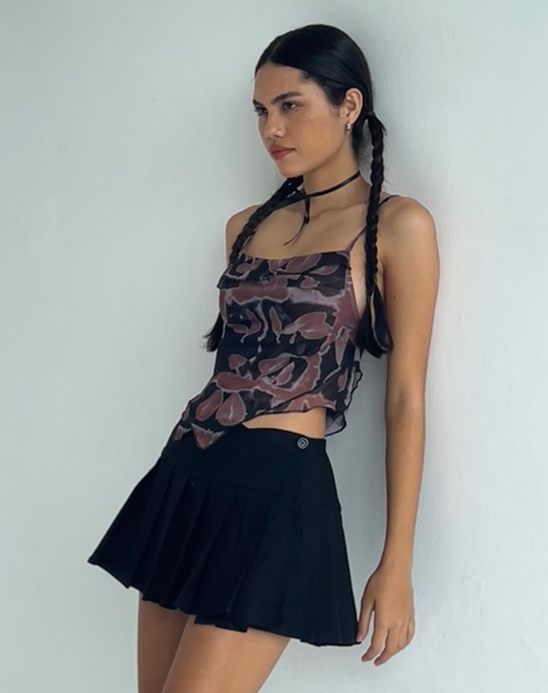 immagine di MOTEL X OLIVIA NEILL Casini Gonna a pieghe in nero sartoriale