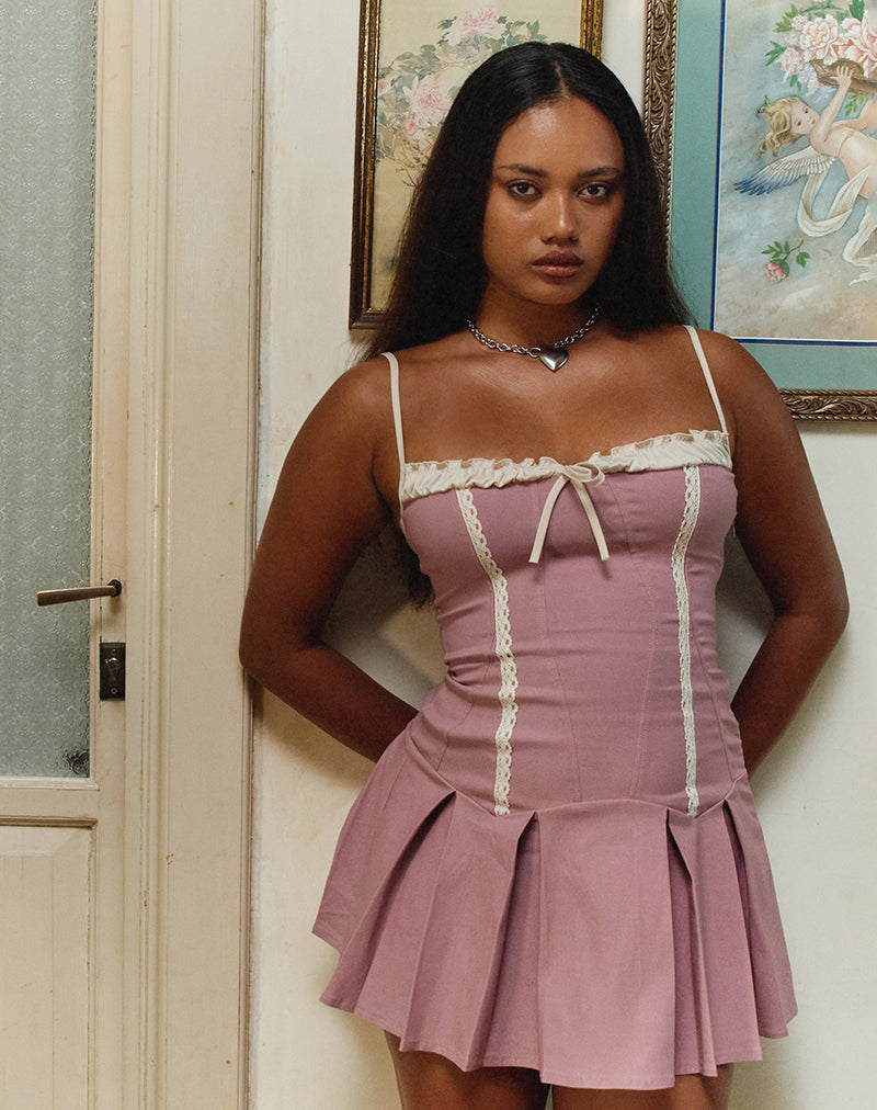 Abito Shirina in rosa scuro sartoriale