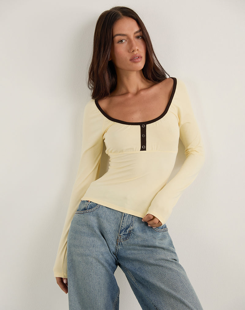 Immagine di Shou Top in latticello con rilegatura marrone