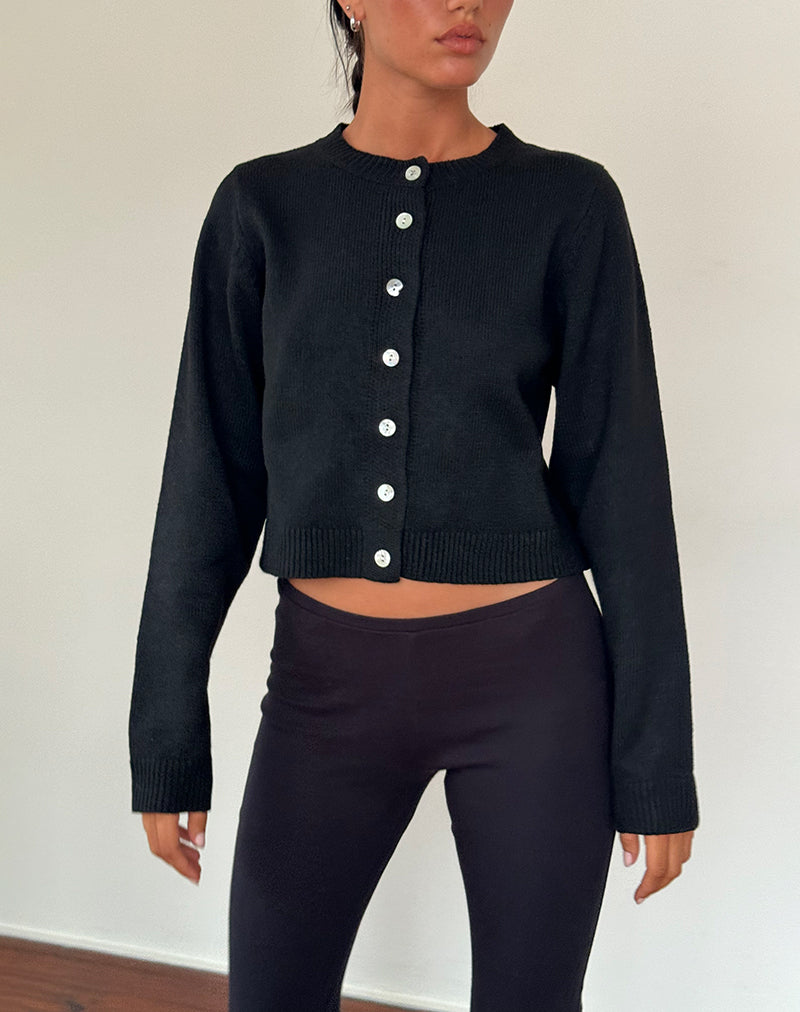 Shura - Cardigan in maglia a spazzole nero