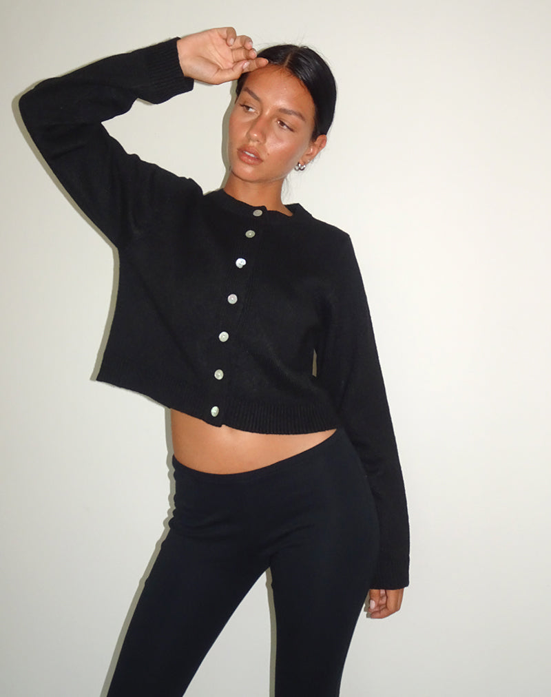 Shura - Cardigan in maglia a spazzole nero