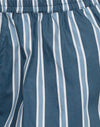 Popeline Formale a righe Navy