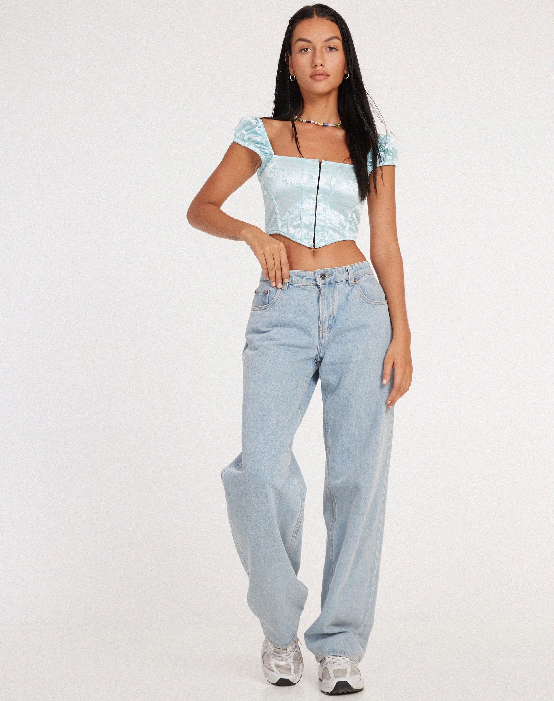 Immagine di Silicia Corsetto Top in floccatura botanica Spearmint