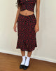 Immagine di Sima Midi Skirt in Strawberry Polka Nero