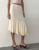 Immagine di Betharia Frill Detail Midi Skirt in pizzo color crema