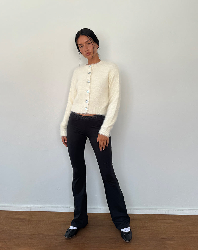 Pantaloni Sinena in pizzo nero