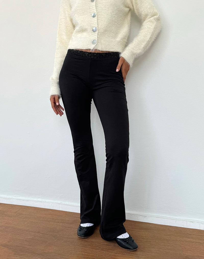 Immagine dei pantaloni in pizzo Sinena in nero