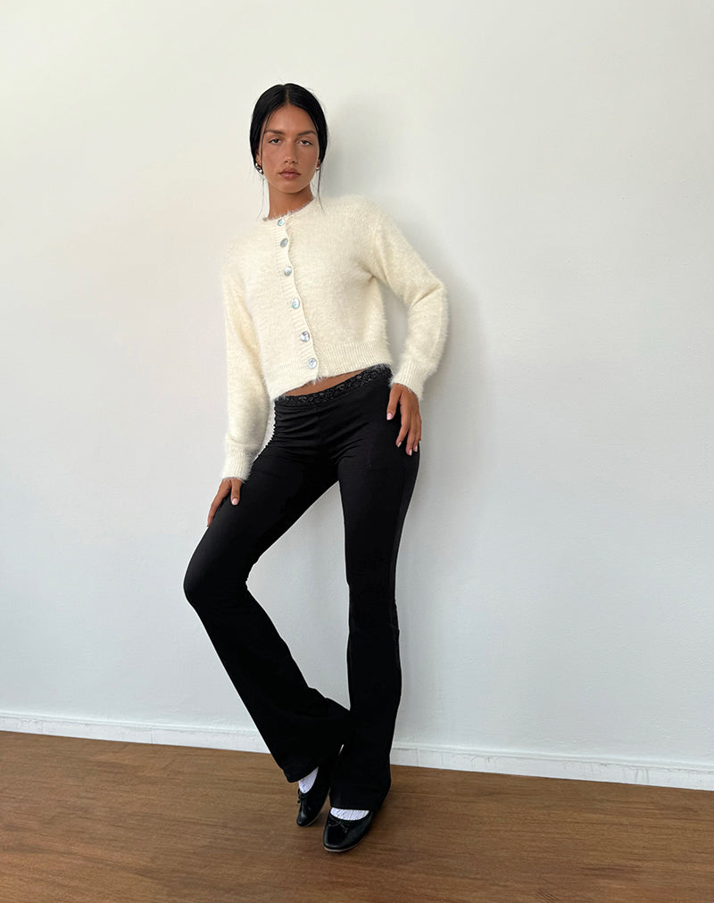Immagine dei pantaloni in pizzo Sinena in nero