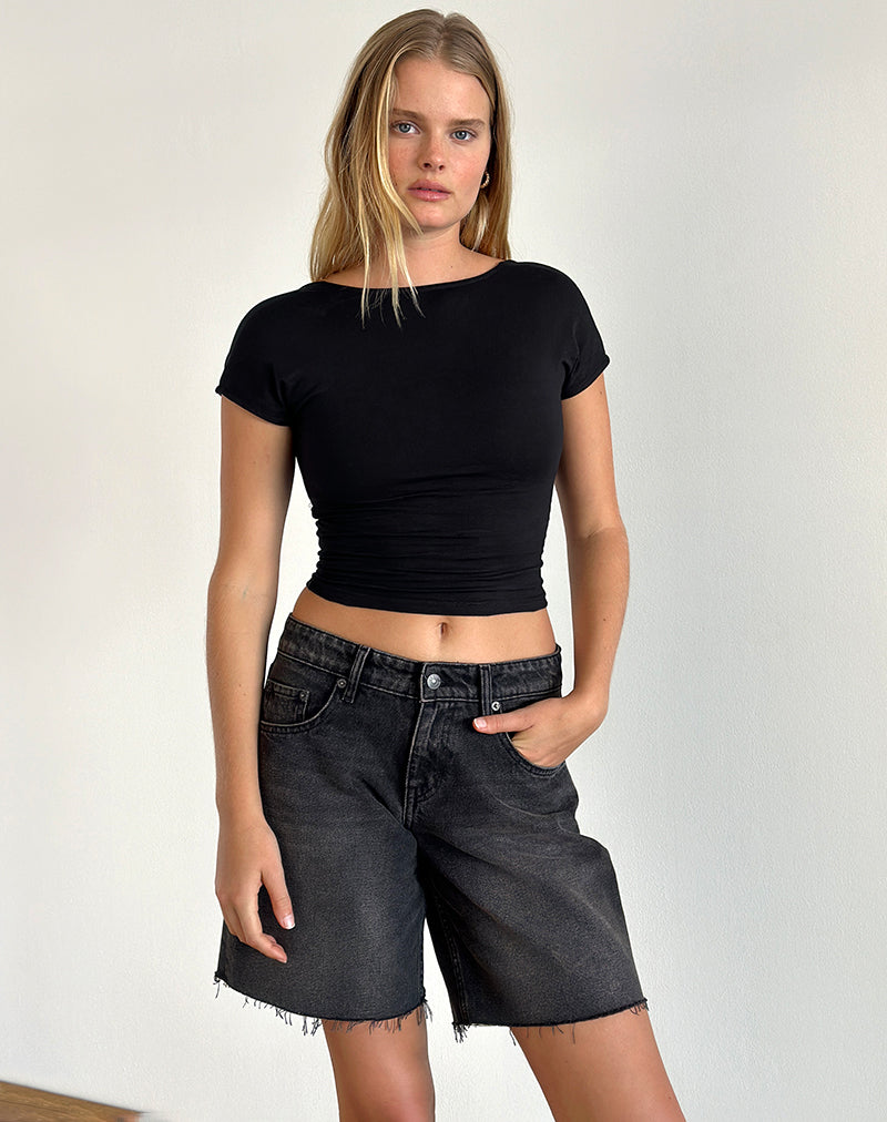 Top Sipang Tie Back nero