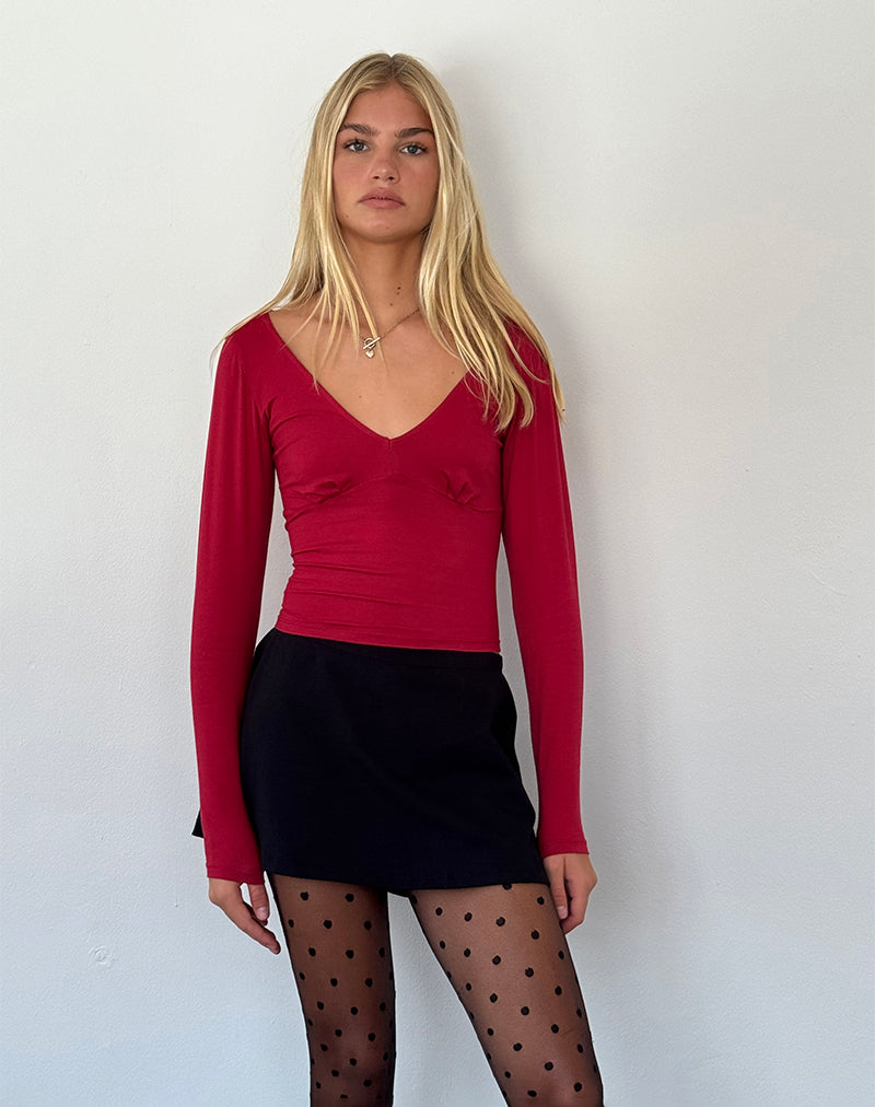 Immagine di Sisil Top a maniche lunghe in rosso Adrenalina