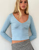 Immagine di Sisil Top a maniche lunghe in blu Nantucket