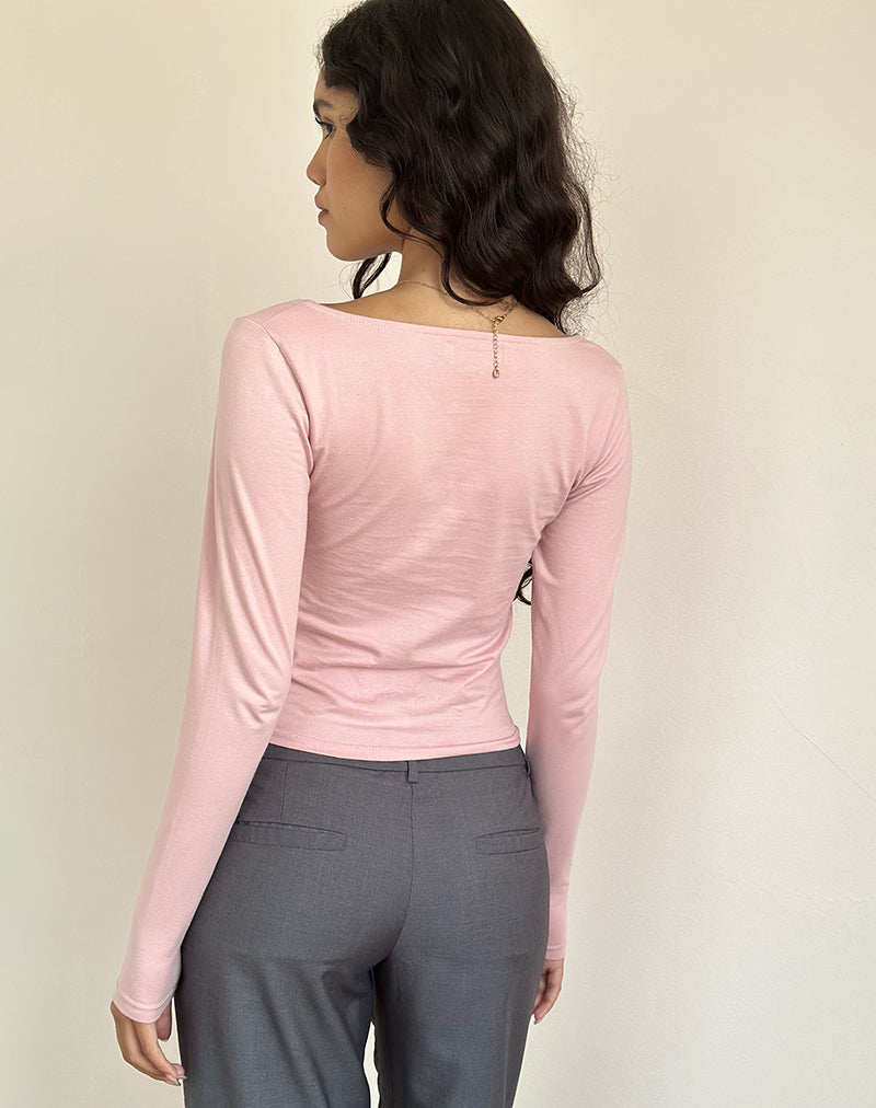 Immagine di Sisil Top a maniche lunghe in rosa Lady