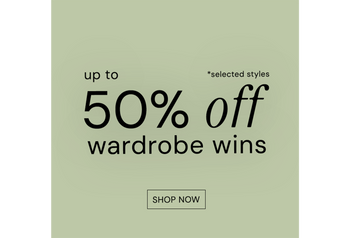 FINO AL 50% DI SCONTO SULLE VITTORIE DEL GUARDAROBA