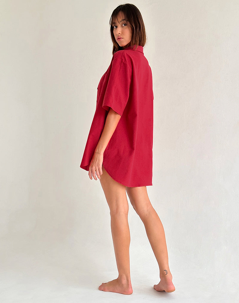 Immagine della camicia Smith Oversized in rosso Adrenaline