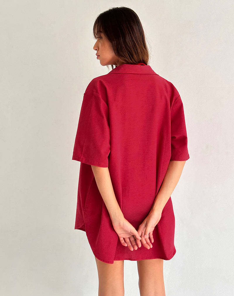 Immagine della camicia Smith Oversized in rosso Adrenaline