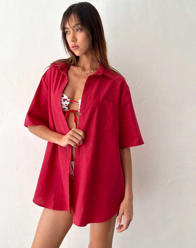 Immagine della camicia Smith Oversized in rosso Adrenaline