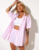 Immagine di Smith Camicia a maniche corte a righe verticali rosa e bianche