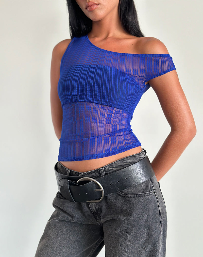 Immagine di Sohan Top in tessuto trasparente blu