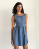 immagine di Sokasi Mini Dress in Tartan Navy