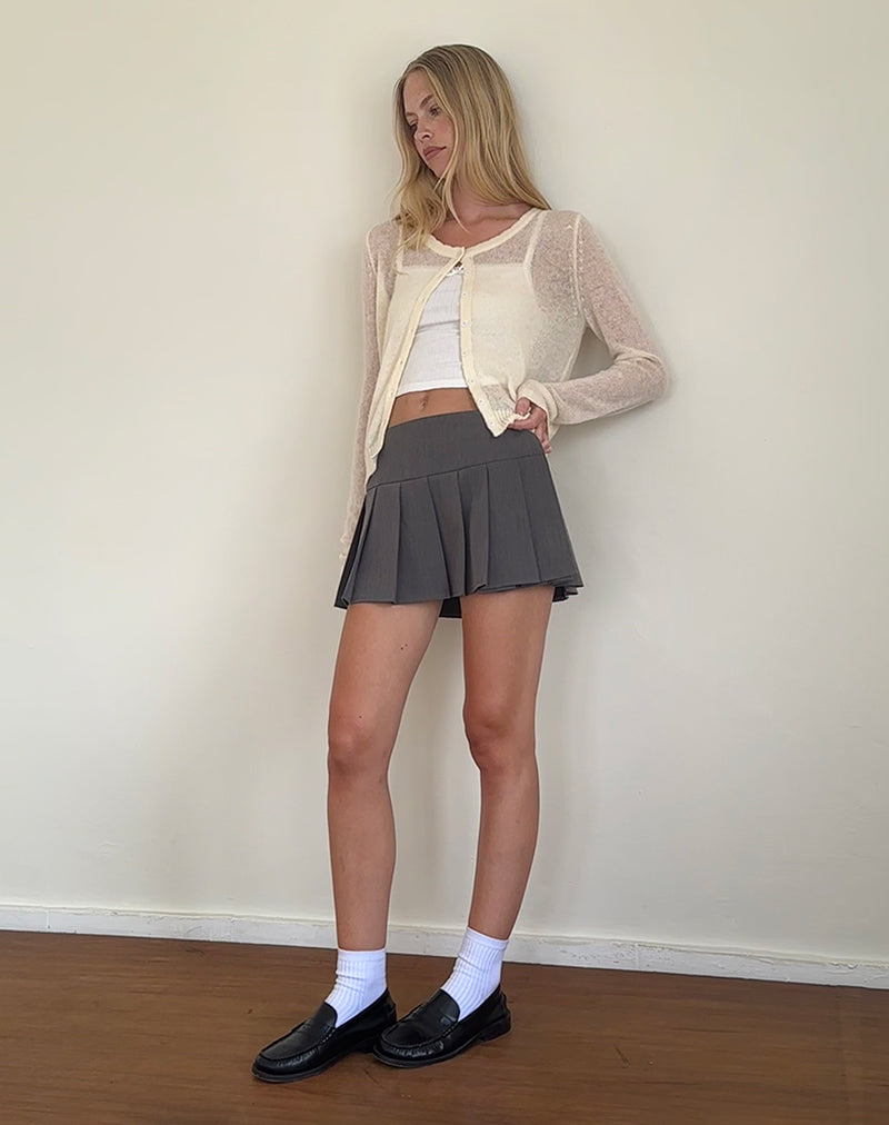 Immagine di Solana Cardigan in maglia leggera avorio