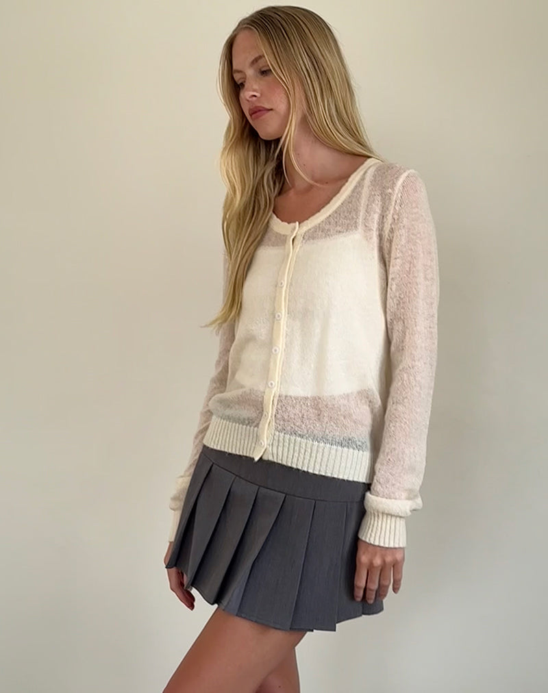Immagine di Solana Cardigan in maglia leggera avorio