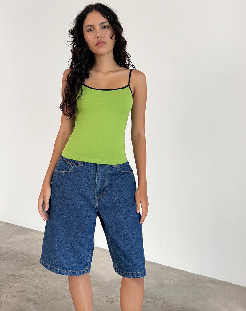 Immagine di Solani Top in Wasabi con rilegatura nera