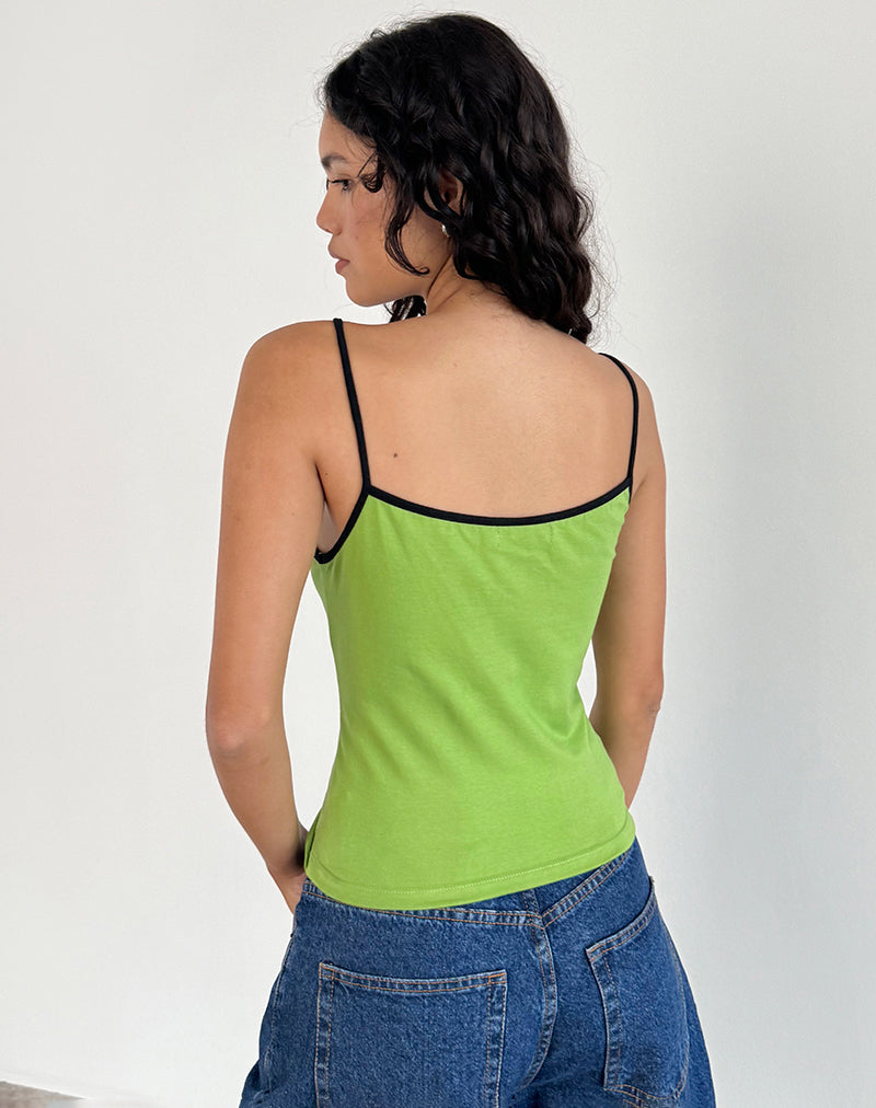 Immagine di Solani Top in Wasabi con rilegatura nera