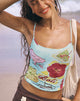Immagine di Solay Cami Top in blu Bali