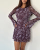 Immagine di Sonata Mini Dress in Botanic Sketch Purple