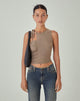 immagine di MOTEL X JACQUIE Sonja Crop Top in color farina d'avena