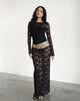 Maxi abito sfoderato Sophie in pizzo nero Jasmine