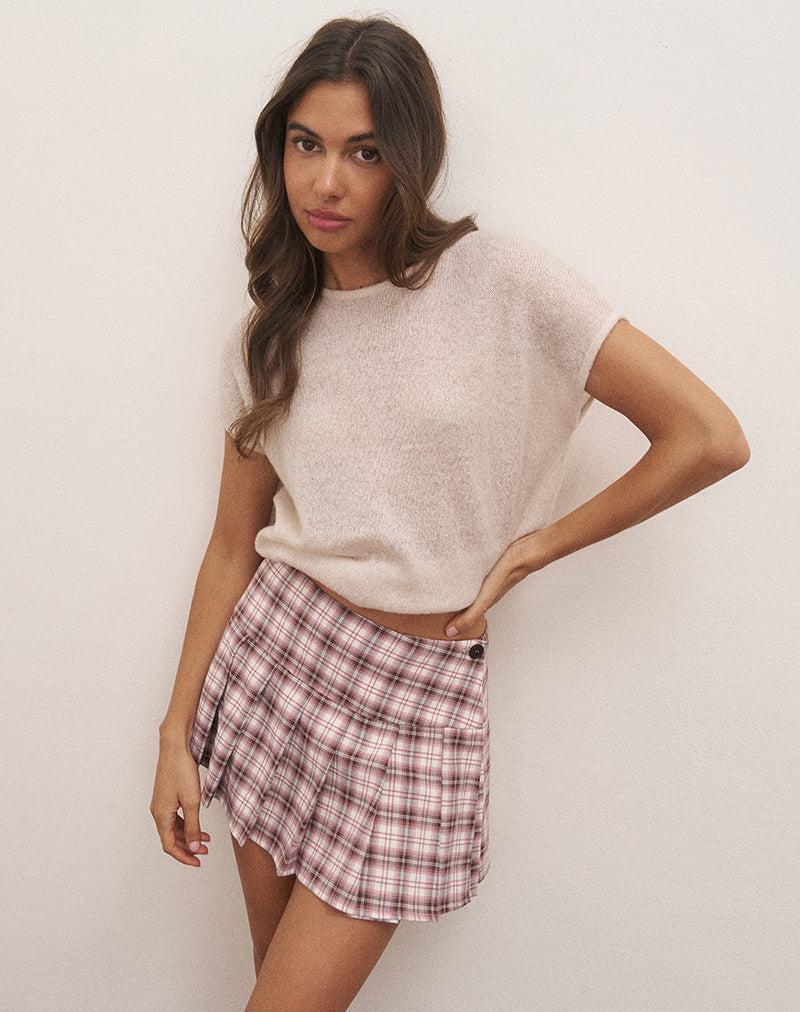 Immagine di Casini Mini Gonna a pieghe in rosa check