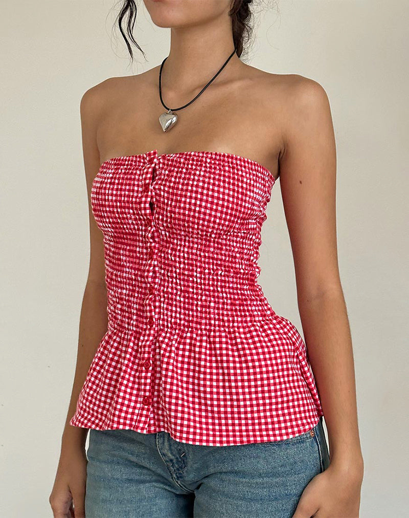 Immagine di Soter Top in percalle rosso