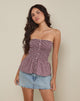 Immagine di Soter Top in Mini Gingham Vino